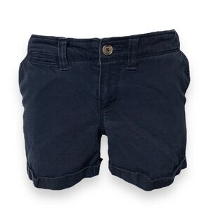 HOLLISTER Black Chino Midi Shorts 4”
